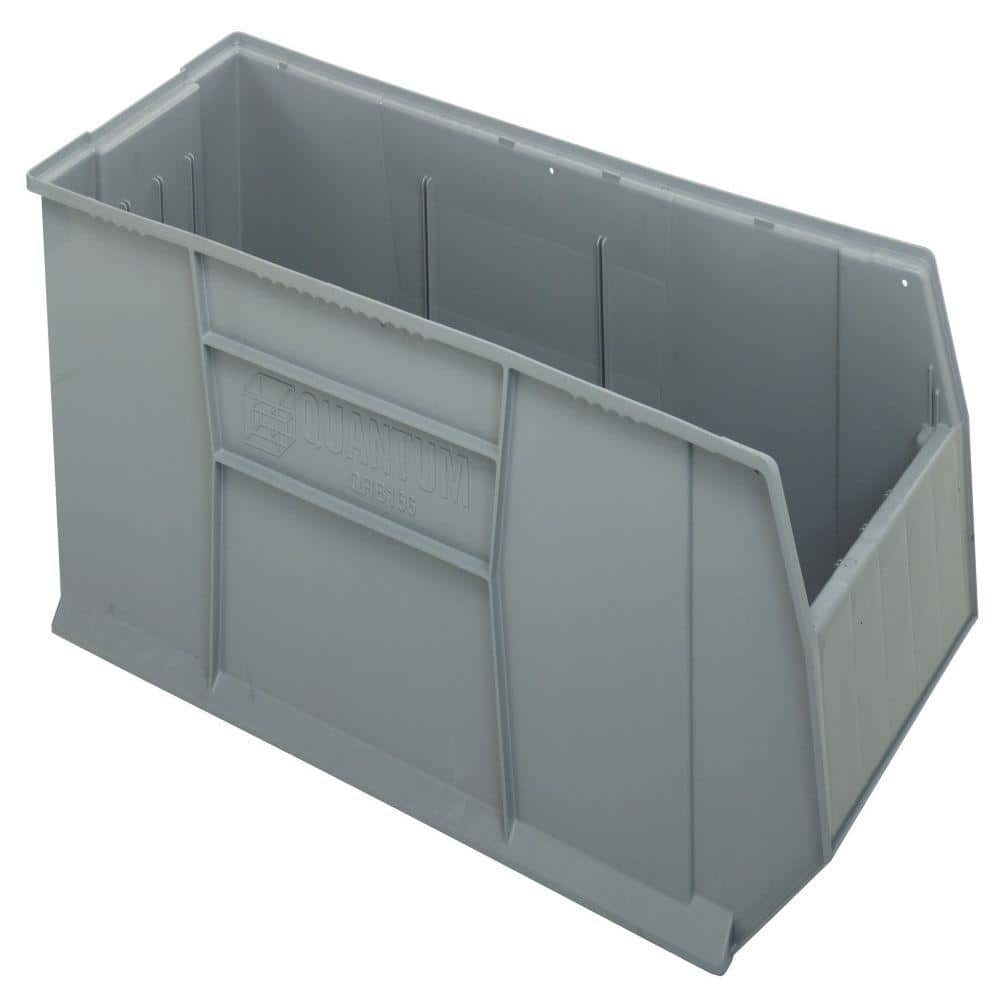 QUANTUM STORAGE SYSTEMS Quantum Rackbin 42 in. 50-Gal. Storage Tote in Gray (1-Pack)