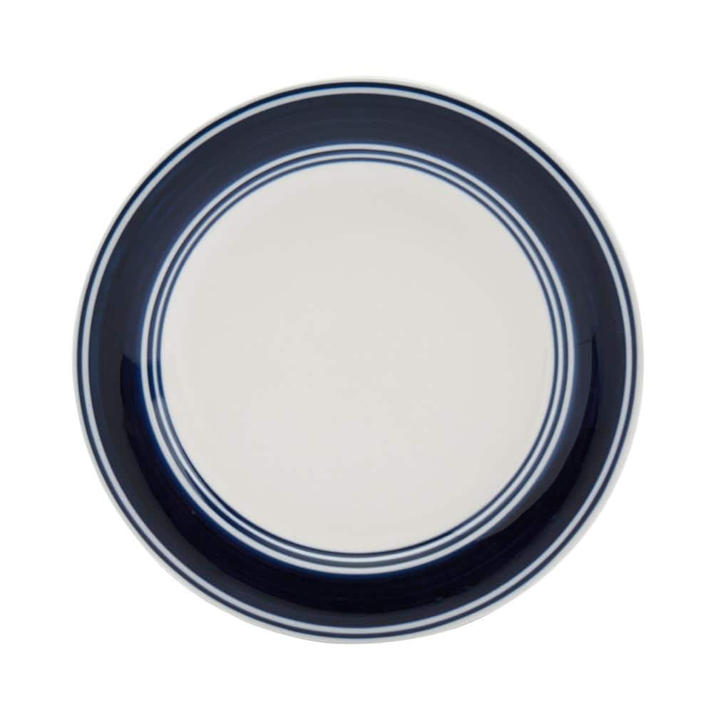 Elegant White and Blue Porcelain Dinnerware Set for 4