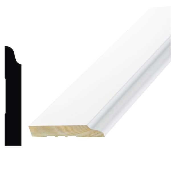 Alexandria Moulding WM 662 9/16 in. x 3-1/2 in. x 96 in. Wood Primed Finger-Jointed Base Moulding