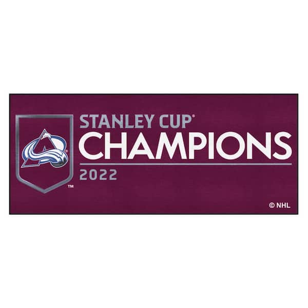 FANMATS Colorado Avalanche Maroon 2 ft. x 6 ft. 2022 Stanley Cup Championship Rink Runner Rug