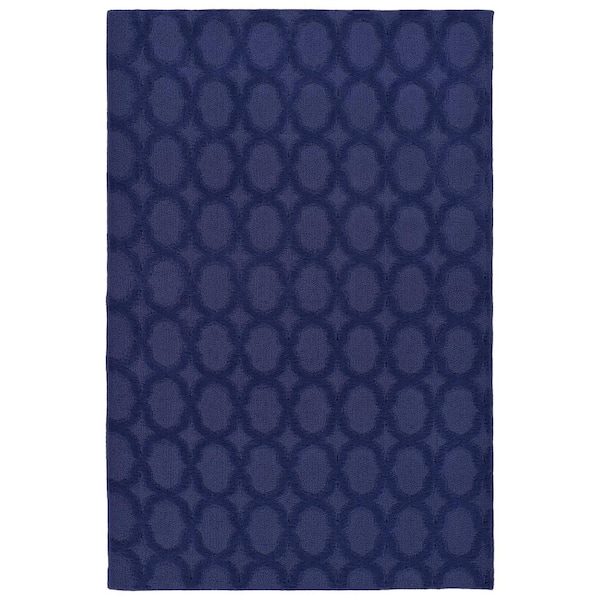 Garland Rug Garden Trellis Navy 4 ft. x 6 ft. Indoor/Outdoor Area Rug