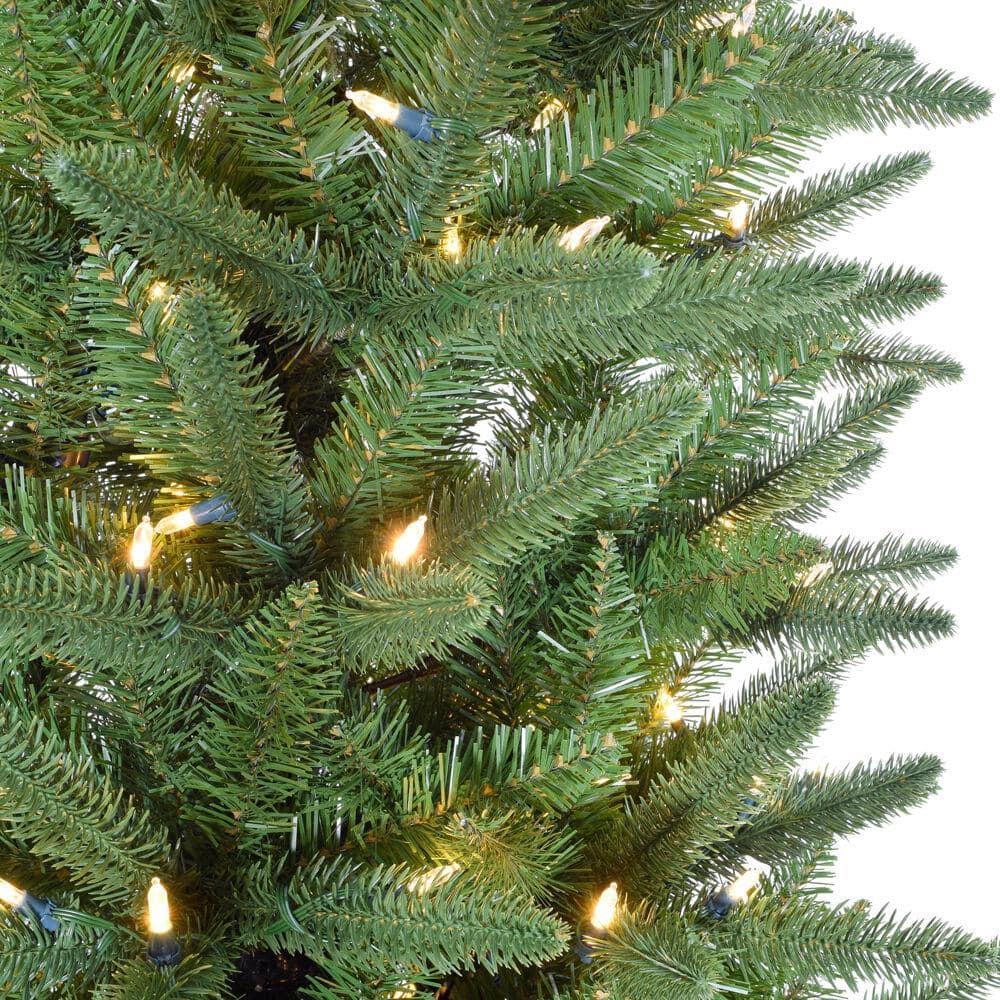 7.5-Ft Slim Pine Artificial Christmas Tree with Warm White LED Lights