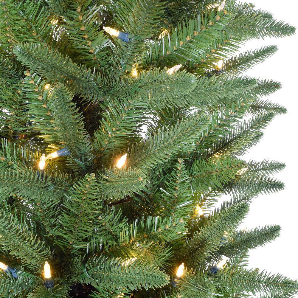 9-Foot Slim Pine Christmas Tree with Warm White LED Lights