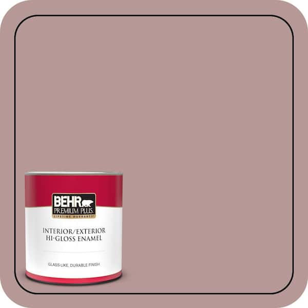 BEHR PREMIUM PLUS 1 qt. #130F-4 Fond Memory Hi-Gloss Enamel Interior/Exterior Paint & Primer