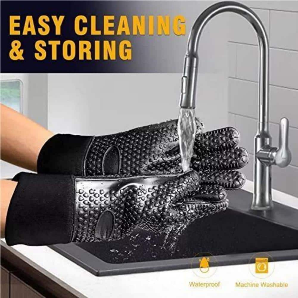 Cubilan Silicone Grill and Cooking Grilling Gloves Plus Pork Shredder