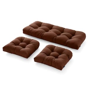 3-Piece Outdoor Chair Cushions Loveseat Outdoor Cushions Set Wicker Patio Cushion for Patio Furniture