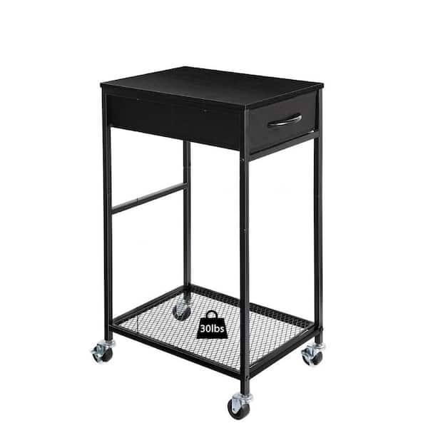 Yichuhaoxi Computer Tower Stand, PC Tower Stand Metal Mobile CPU Holder Stand Cart with Caster Wheels 2