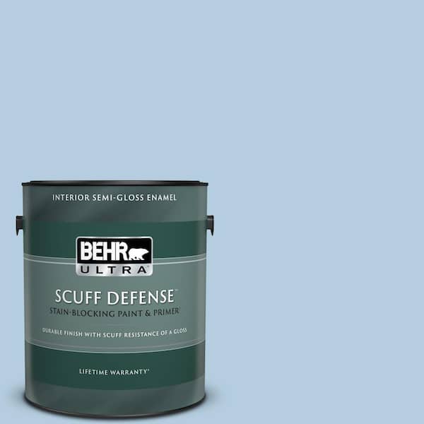 BEHR ULTRA 1 gal. #PPU14-14 Crystal Waters Extra Durable Semi-Gloss Enamel Interior Paint & Primer