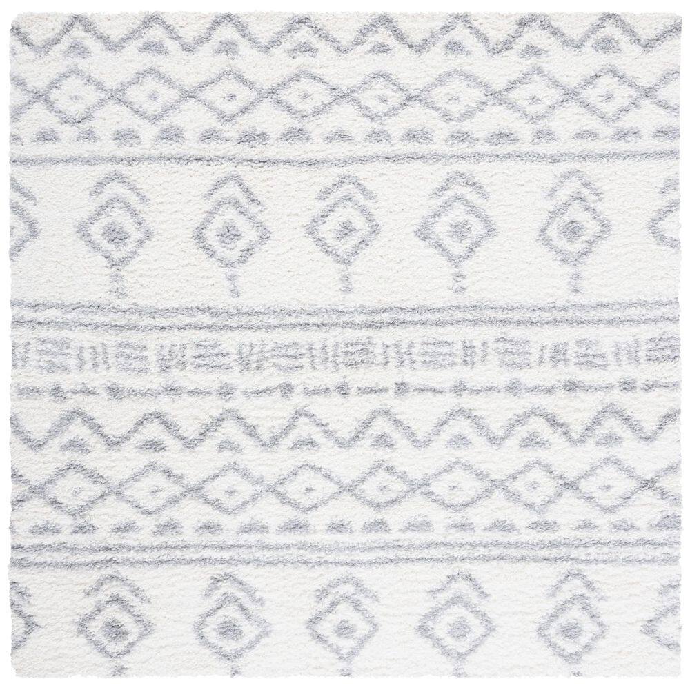 Parma Shag 7 ft. x 7 ft. Ivory/Gray Zig-Zag Geometric Square Area Rug price history on PriceWatchPro