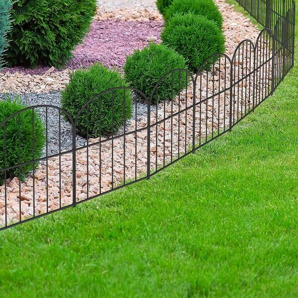 Oumilen 12.6 In. X 16.5 In., Decorative Garden Fence Panels Animal Barrier Fence Rustproof Metal (25-Pieces