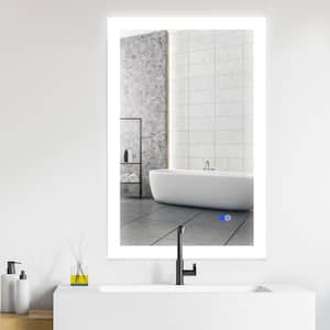 24 in. W x 32 in. H Large Rectangular Frameless Anti-Fog LED Lighted Wall Bathroom Vanity Mirror