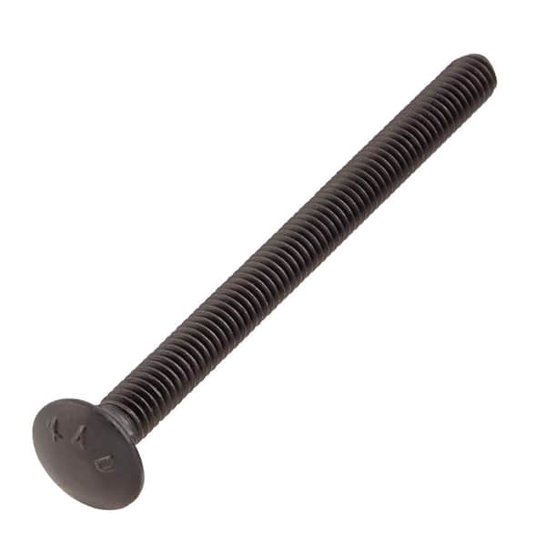 5/16 in. -18 x 4 in. Black Deck Exterior Carriage Bolt (25-Pack)