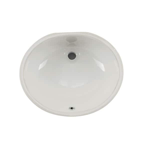 Cahaba 17 in. x 14 in. Glazed Porcelain Bathroom Sink in White