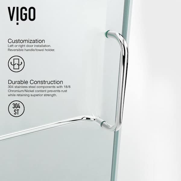 Monteray 30 in. L x 30 in. W x 73 in. H Frameless Pivot Square Shower Enclosure in Chrome with 3/8 in. Clear Glass