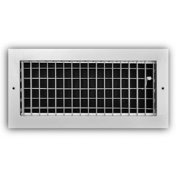 Everbilt 14 in. x 6 in. 1-Way Aluminum Adjustable Wall/Ceiling Register in White