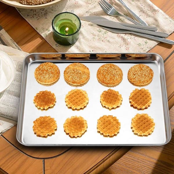 Viking Premium 18-Inch Nonstick Baking Sheet Pan, Made without PFAS, Heavy Gauge Aluminized Steel Cookie Sheet with Reinforced Iron Frame, Oven Safe to 475F Viking Premium 18-Inch Nonstick Baking Sheet Pan, Made without PFAS, Heavy Gauge Aluminized Steel Cookie Sheet with Reinforced Iron Frame, Oven Safe to 475F