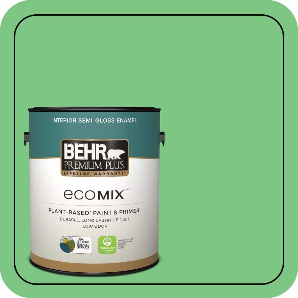 1 gal. #P390-5 Garden Stroll Semi-Gloss Enamel EcoMix Plant-Based Interior Paint & Primer price history on PriceWatchPro