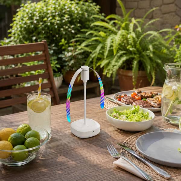 10 in. Indoor/Outdoor Fly Repellent Food Table Fan for Fly Control USB Rechargeable Flexible Neck (4-Pack)