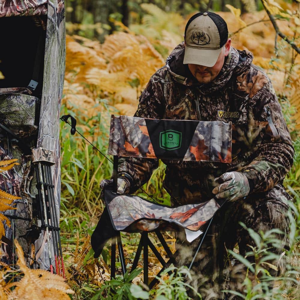 BloodTrail Woodland Camouflage XL Tripod Hunting Chair with Steel Frame