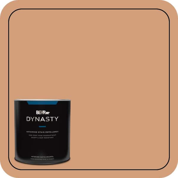 BEHR DYNASTY 1 qt. #T12-4 Darlin Clementine Satin Enamel Interior Stain-Blocking Paint & Primer