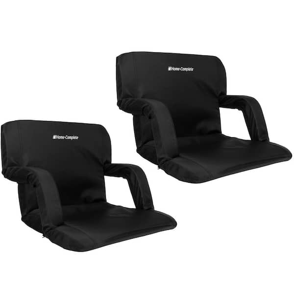 HOME-COMPLETE Wide Stadium Seat Chair with Padded Back Support (2-Pack)