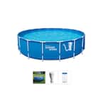10 ft. Round 30 in. D Metal Frame Pool Set with Filter Pump