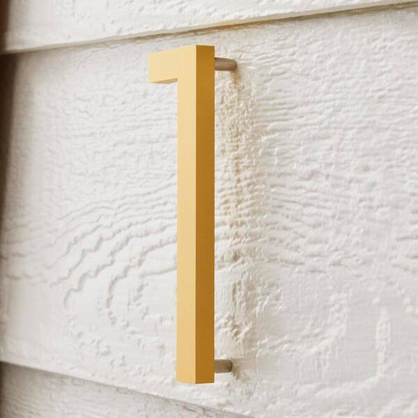 Franklin Brass Derby (1-Pack) "3" Modern Metal House Numbers For Customized System In Nickel | Outside Number Plaque | Rust-resistant, Personalized Address Sign