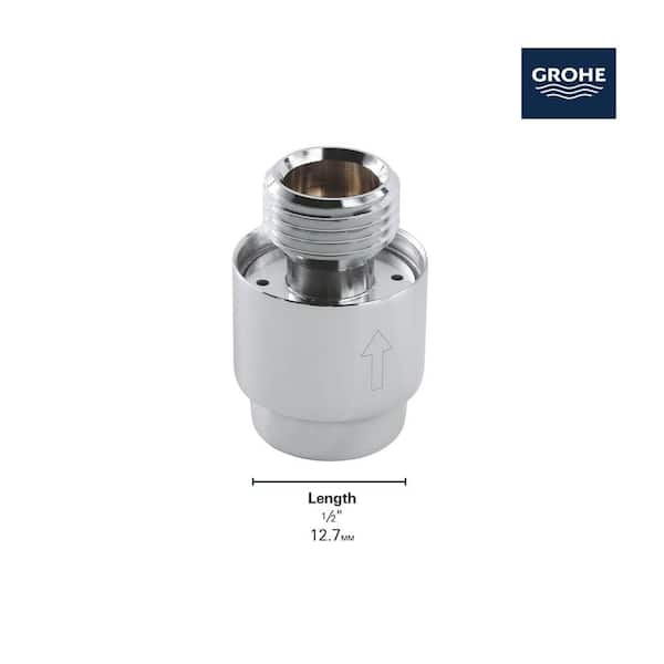 GROHE 1/2 in. Inline Vacuum Breaker in Hard Graphite 07911A00 - The Home  Depot