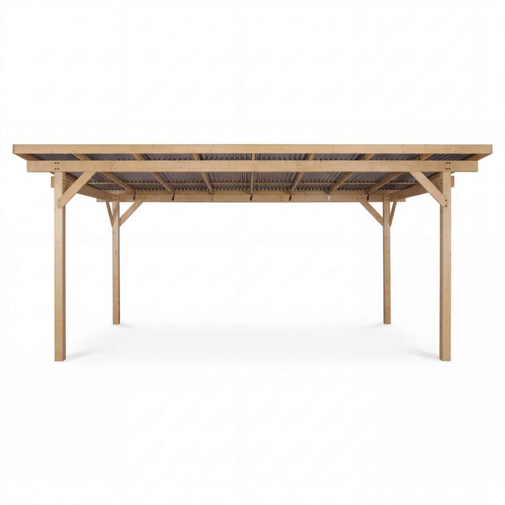 10 ft. x 17 ft. Natural Cedar Wood Gazebo in Natural Wood Color with PVC Roof, Reinforced Bracing & Heavy-Duty Post Base price history on PriceWatchPro