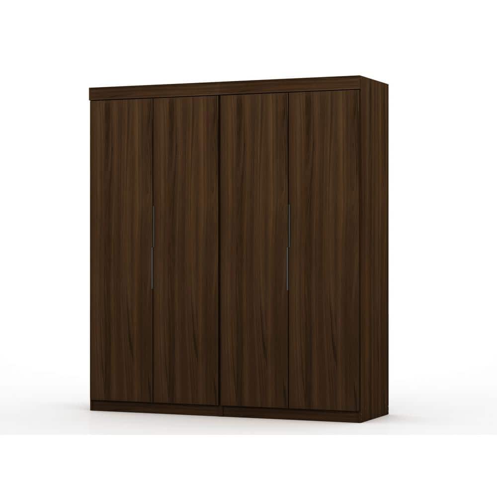 Luxor Ramsey Modern Brown Composite Wood 71.96 in. W 4-Door