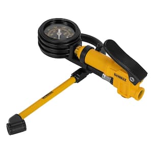 DEWALT 2" Analog Dial Inflator with 12" Hose & Dual Head Chuck (0 to 160 PSI)