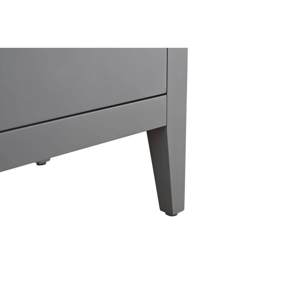 60" Cashmere Gray Double Sink Vanity with Gold Hardware and Marble Top