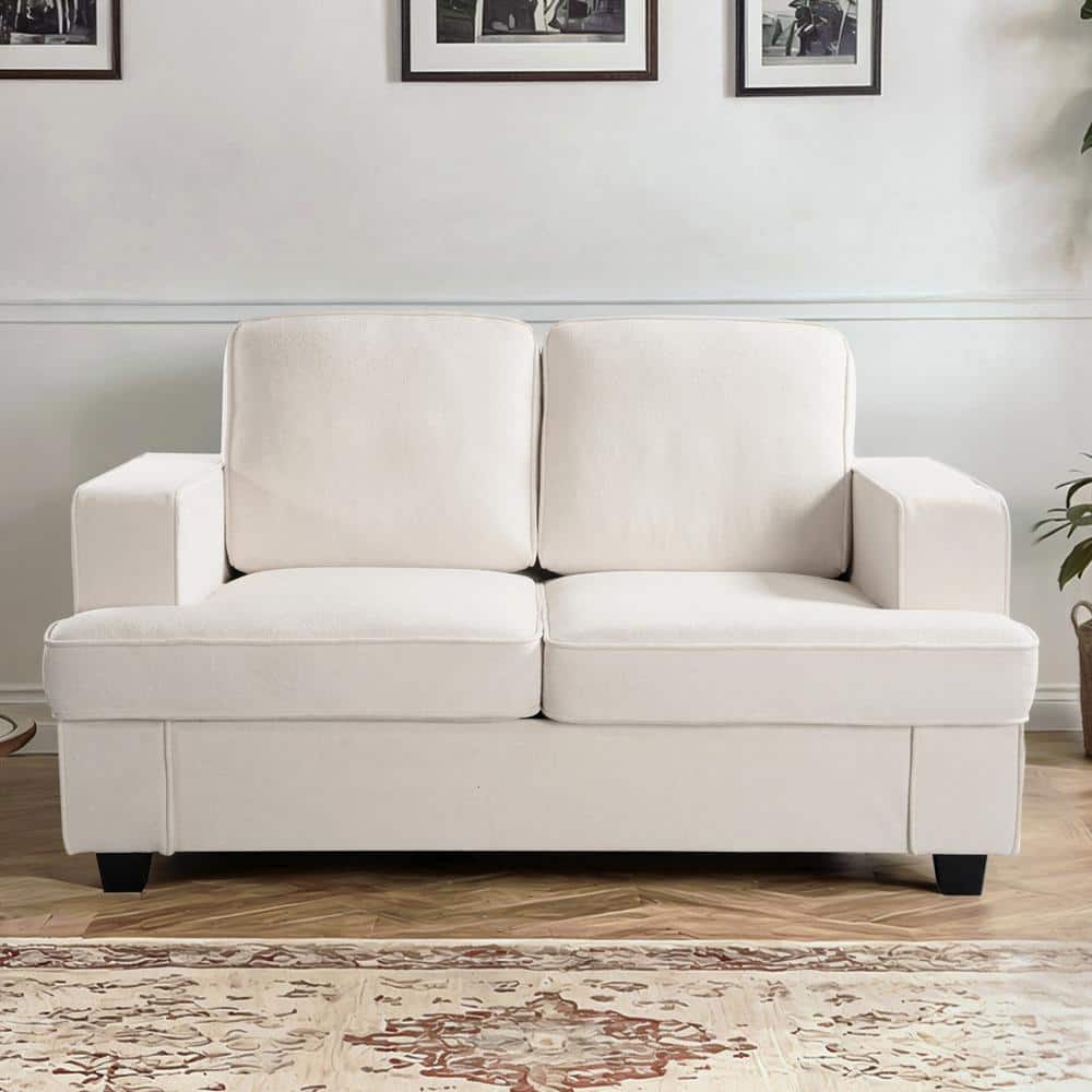 Beauti 61 in. Wide Square Arm Velvet ...