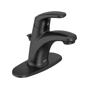 Colony Pro Single Hole Single-Handle Bathroom Faucet with Pop-Up Drain in Matte Black