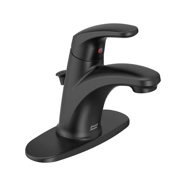 American Standard Colony Pro Single Hole Single-Handle Bathroom Faucet with Pop-Up Drain in Matte Black