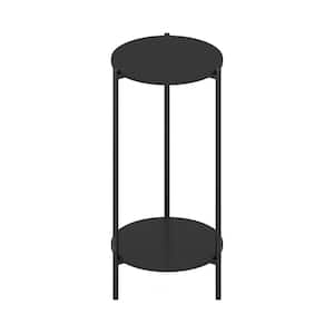 Besi 11.57 in. Americano Round Wood End Table