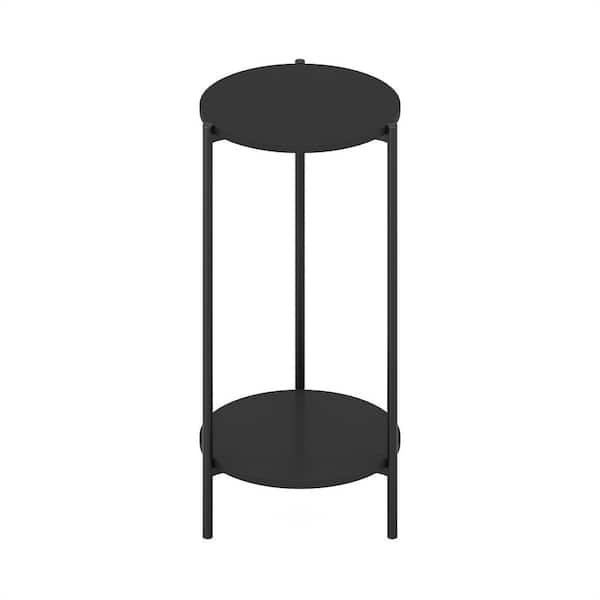 Besi 11.57 in. Americano Round Wood End Table