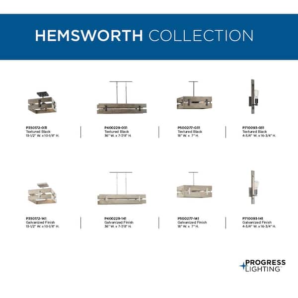 Progress Lighting Hemsworth Collection 4-Light Galvanized Finish Coastal Chandelier Light