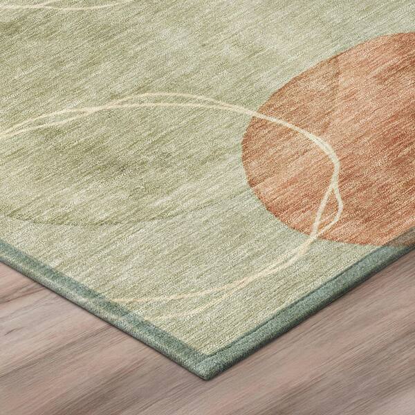 Chantille Machine Washable Indoor/Outdoor Abstract ACN3085 Aloe 3 ft. x 4 ft. Area Rug