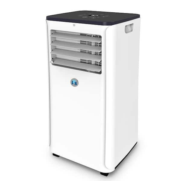 JHS 10,000 BTU Portable Air Conditioner with Dehumidifier, Remote Wi-Fi in White