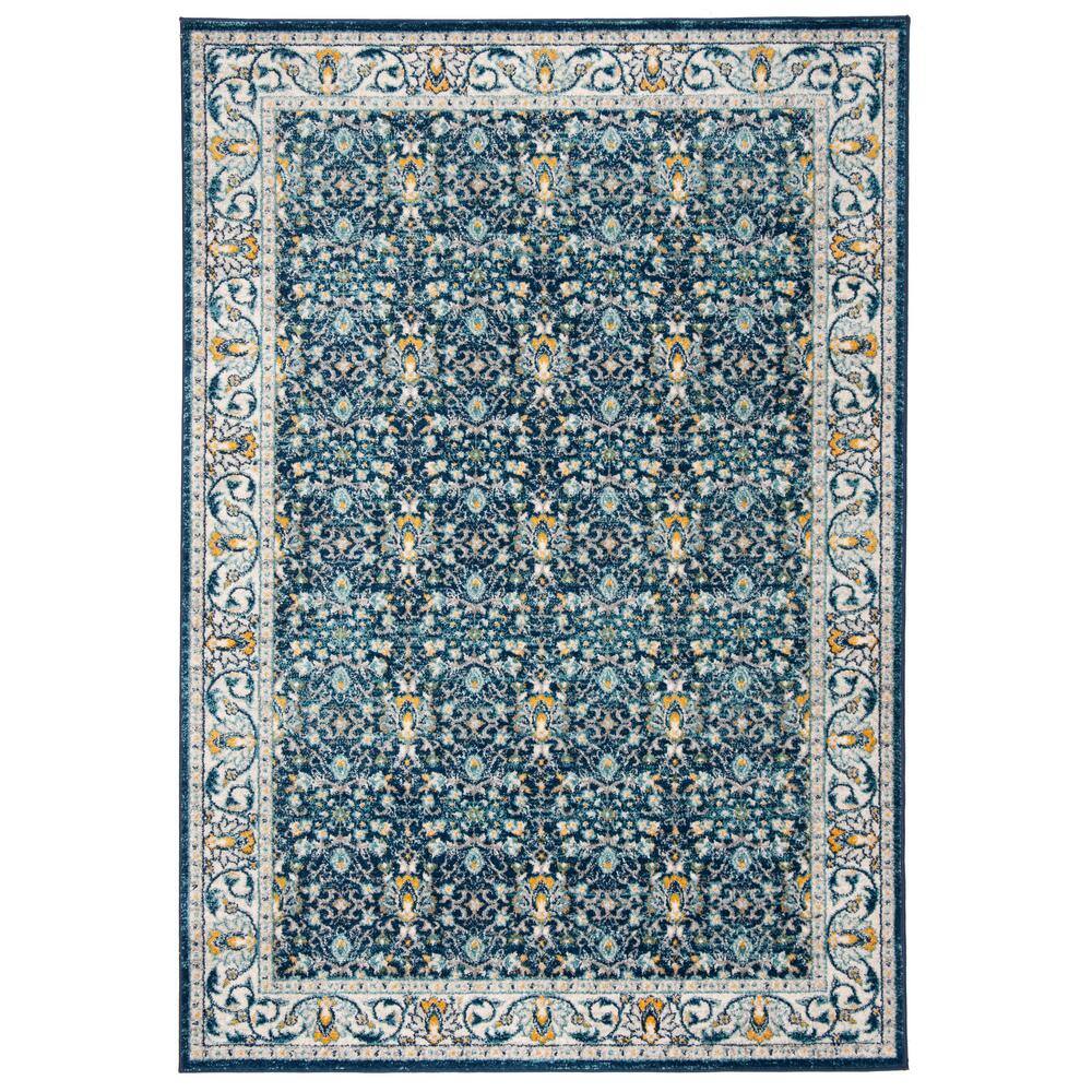 Vibrant Multicolor Synthetic 3' x 5' Reversible Area Rug