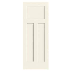 32 in. x 80 in. Craftsman Vanilla Painted Smooth Solid Core Molded Composite MDF Interior Door Slab
