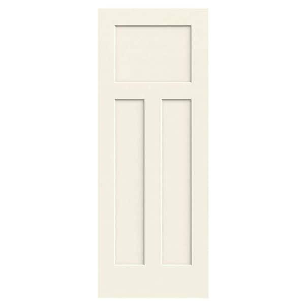JELD-WEN 32 in. x 80 in. Craftsman Vanilla Painted Smooth Solid Core Molded Composite MDF Interior Door Slab