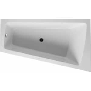 Paiova 66.875 in. Corner Drop-in Bathtub in White