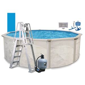 Independence 21 ft. Round 52 in. D Metal Wall Above Ground Hard Side Swimming Pool Package