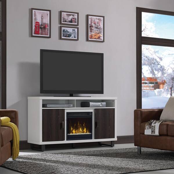 Classic Flame Van Horne 54 in. Media Console Electric Fireplace in White