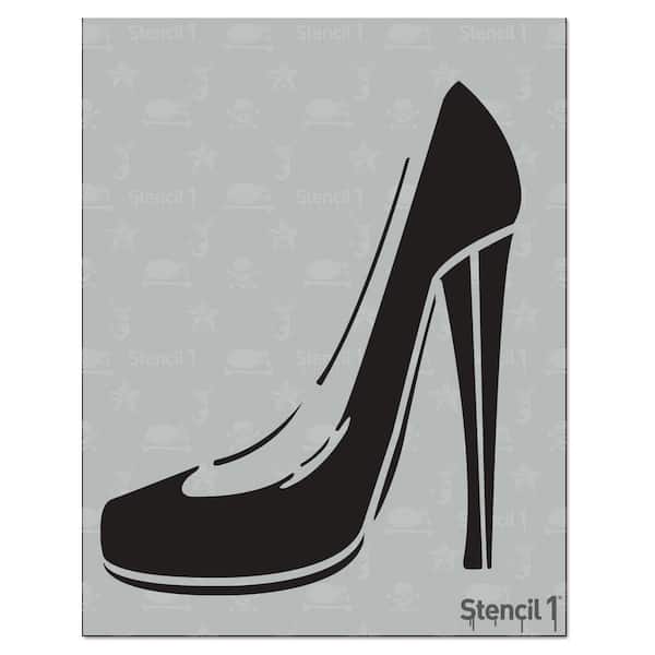 printable high heel stencil