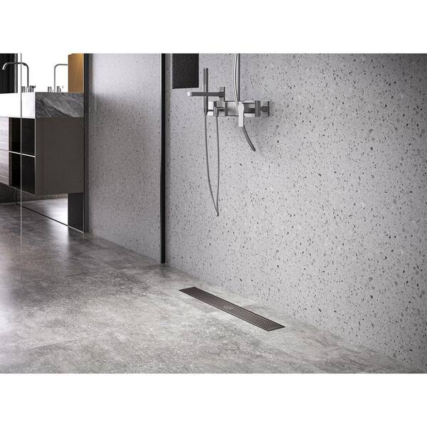 Elegante Drain Collection 36 in. Linear Stainless Steel Shower