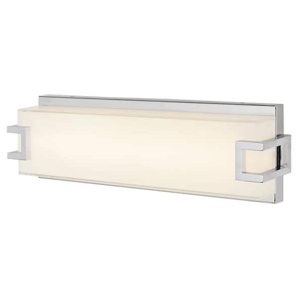 Home Decorators Collection Grandale 17.25 in. Chrome LED Vanity Light