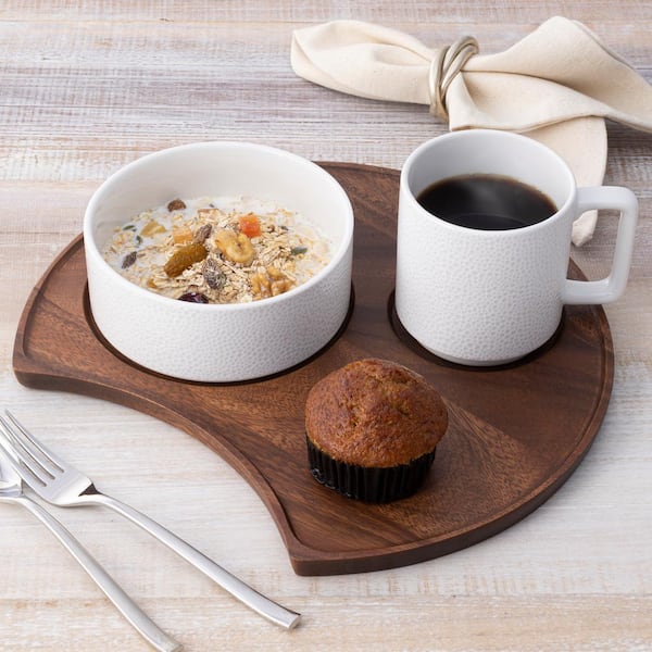 Noritake Kona Wood 13 in. x 11.75 in. (Brown) Acacia Wood Serving